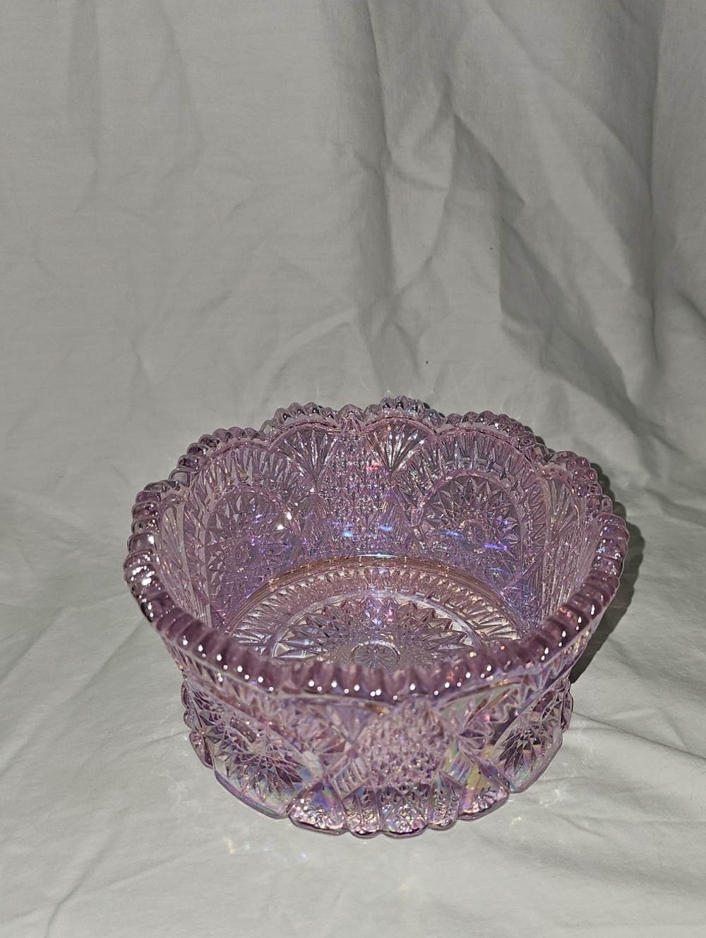 Mosser Glass Diamond Classic Pink Bowl